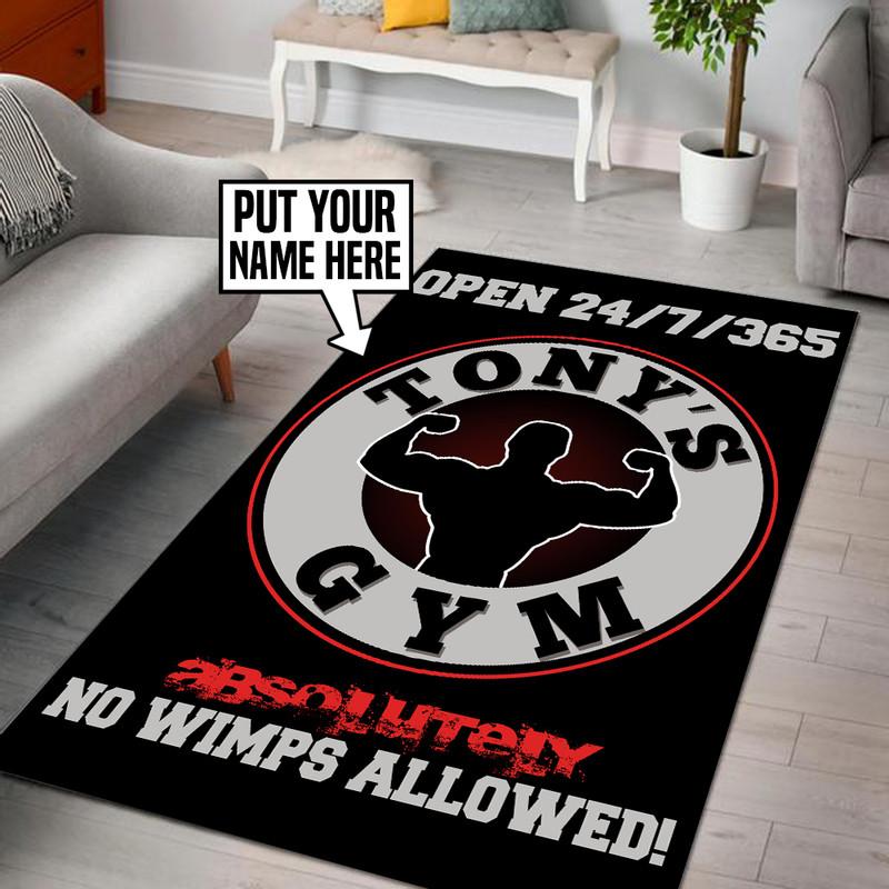 Personalized Gym Room Rug 06411