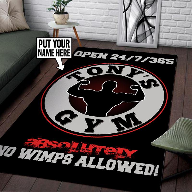 Personalized Gym Room Rug 06411