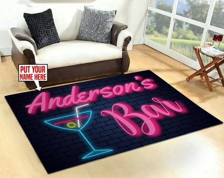 Personalized Bar Pub Shed Rug 06480