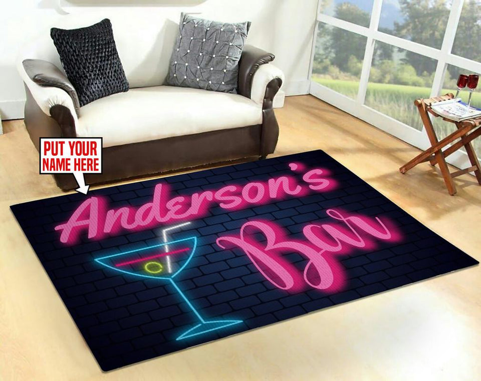 Personalized Bar Pub Shed Rug 06480