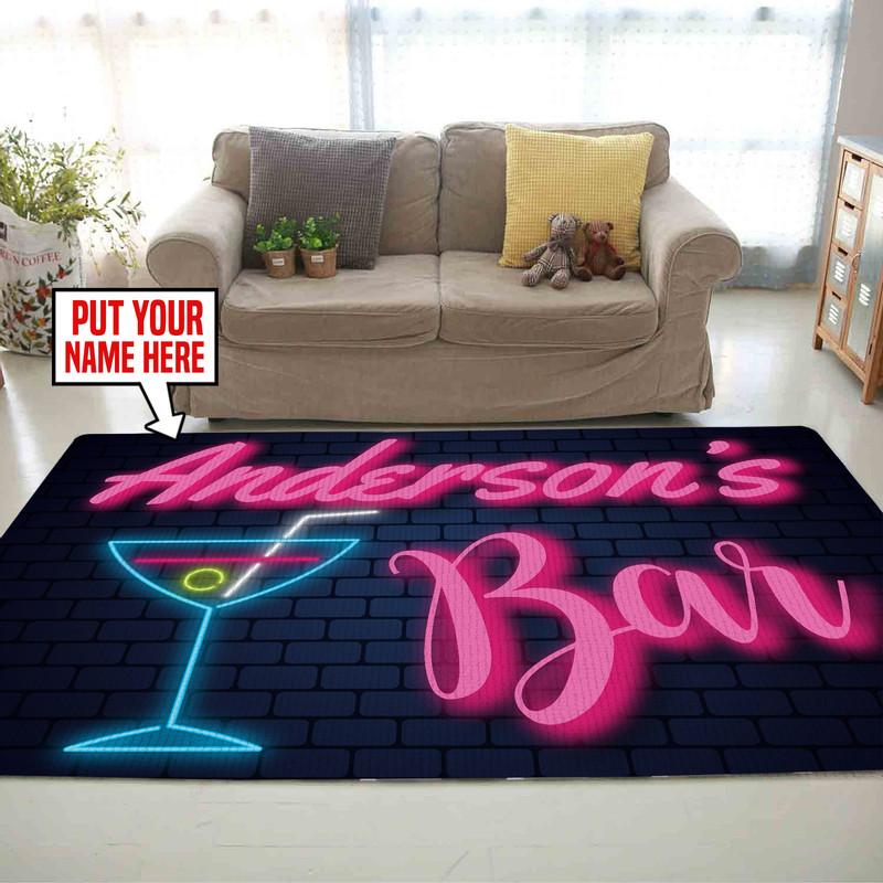 Personalized Bar Pub Shed Rug 06480