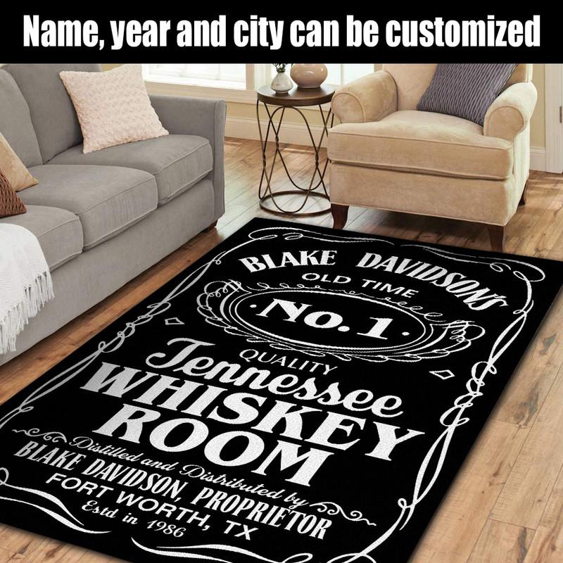 Personalized Whiskey Room Rug 07069