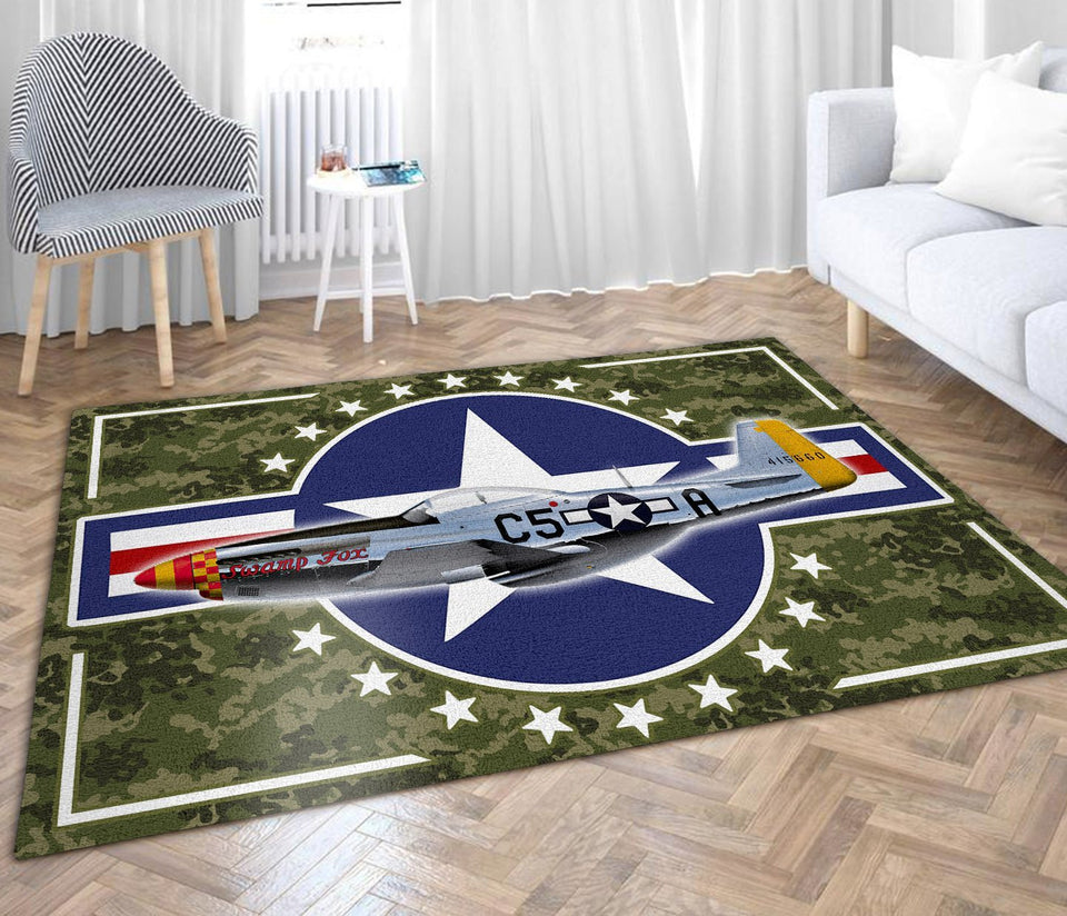 Airplane P 51 Mustang Rug 06979