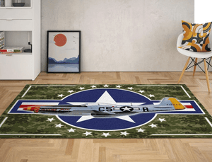 Airplane P 51 Mustang Rug 06979