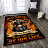 An Old Biker Lives Here With The Ride Of His Life Rug 05346