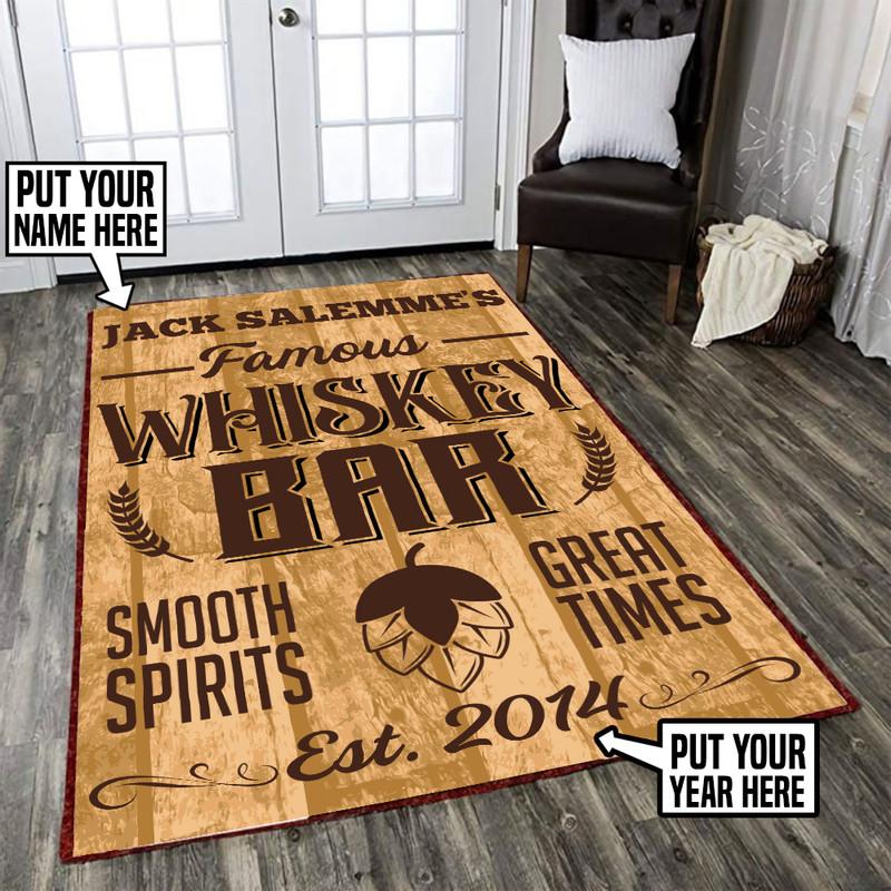 Personalized Whiskey Bar Rug 06454
