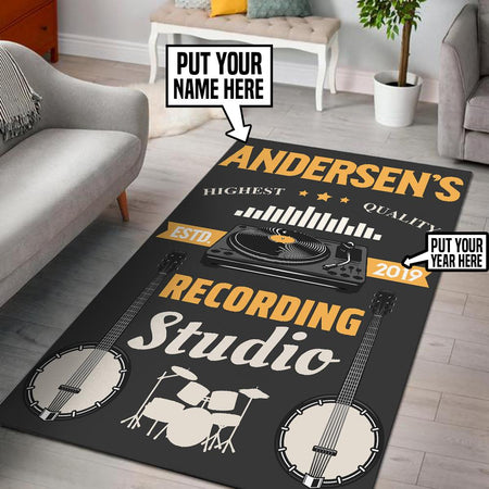 Personalized Music Studio Rug 05674