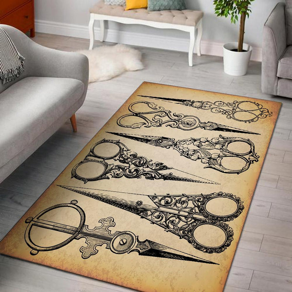 Scissors Barber Shop Decor Rug 06006