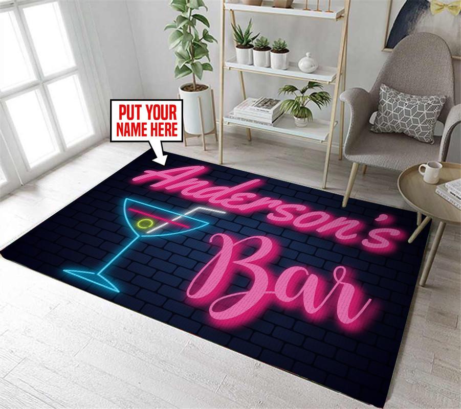 Personalized Bar Pub Shed Rug 06480