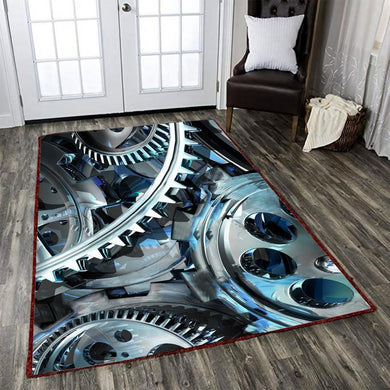 Mechanic Rug Engine Gears Wheels 04099