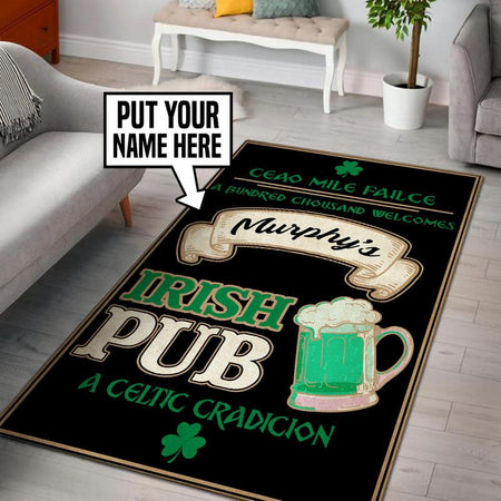 Personalized Irish Pub Rug 05528