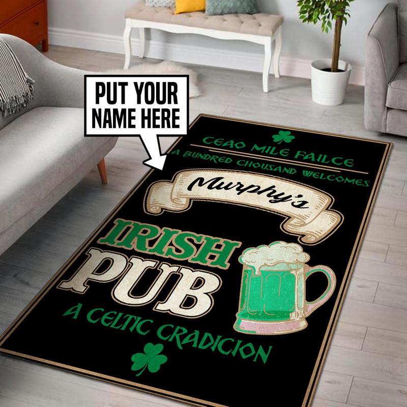 Personalized Irish Pub Rug 05528
