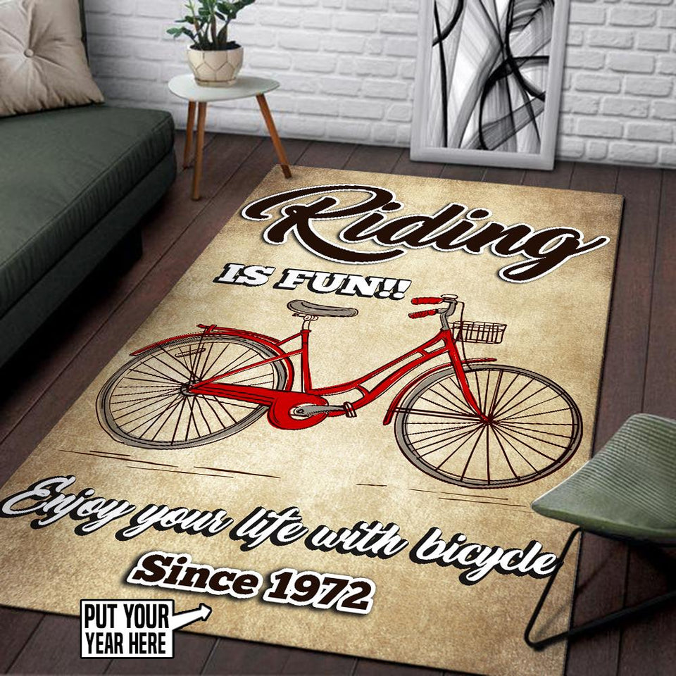 Personalized Riding Is Fun Rug 05928