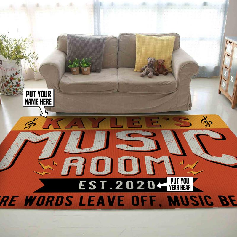 Personalized Music Room Rug 05611