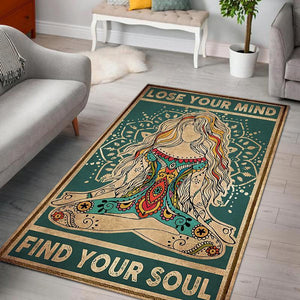 Yoga Girl Namaste Lose Your Mind Find Your Soul Rug 06505