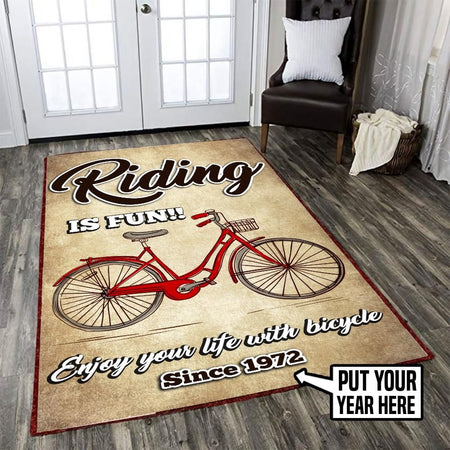 Personalized Riding Is Fun Rug 05928