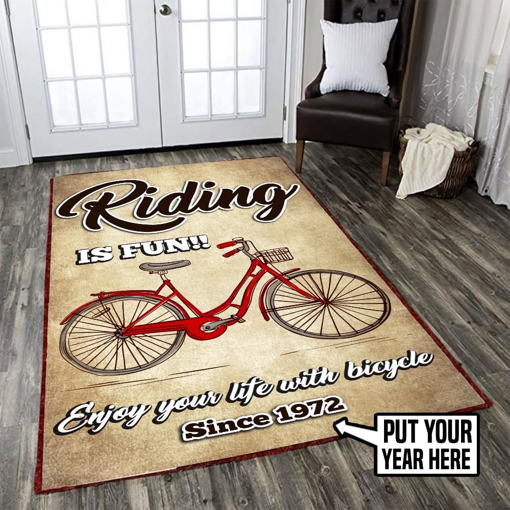 Personalized Riding Is Fun Rug 05928