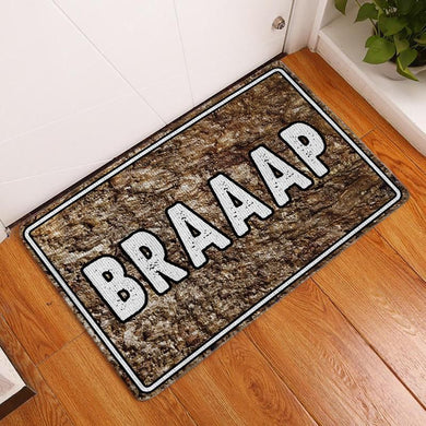 Braaap Motorcycle Biker Door Mat Inside Rug Floor Outdoor Mats Decorations 05386