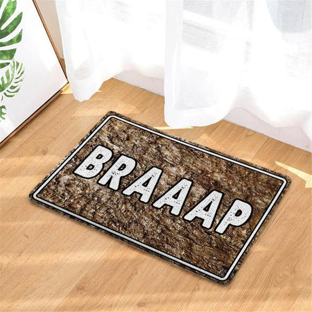 Braaap Motorcycle Biker Door Mat Inside Rug Floor Outdoor Mats Decorations 05386