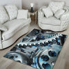 Mechanic Rug Engine Gears Wheels 04099