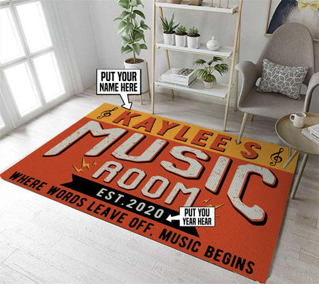 Personalized Music Room Rug 05611