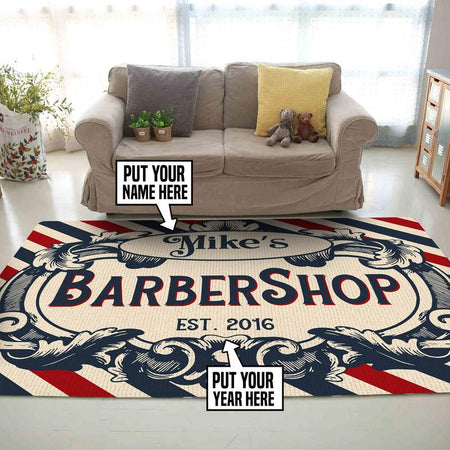 Personalized Barbershop Rug 05789