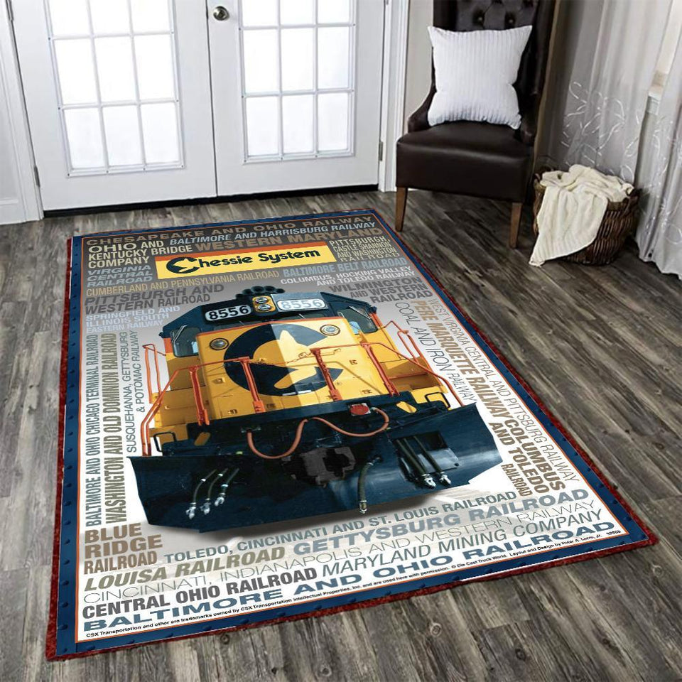 Chessie System Locomotive Rairoad Rug 05200