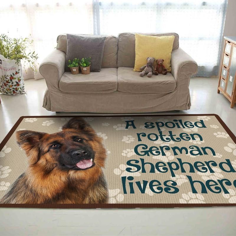 A Spoiled Rotten German Shepherd Lives Here Rug 05872