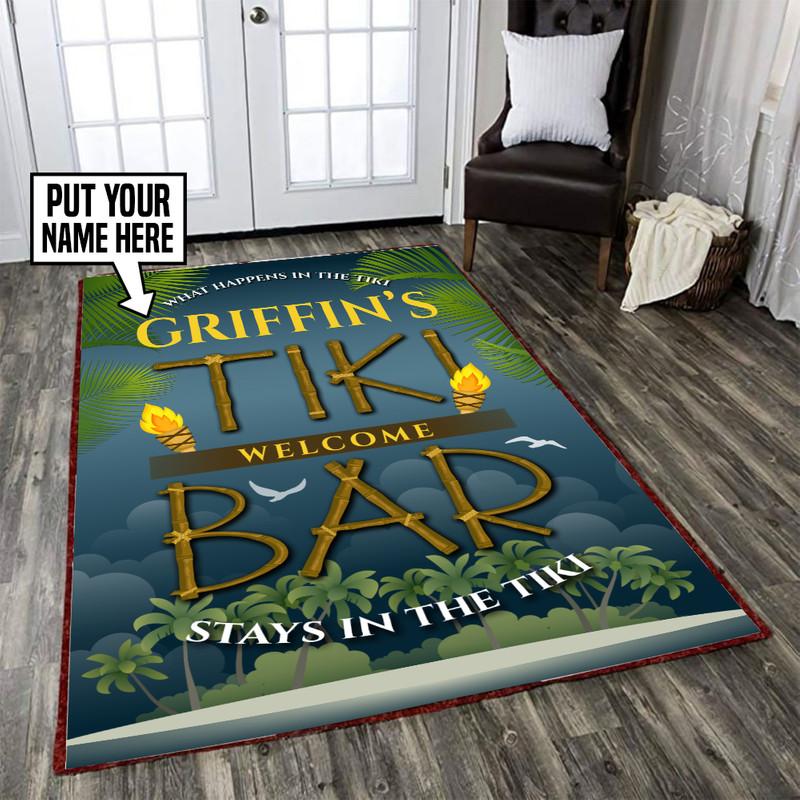 Personalized Tiki Bar Rug 05892