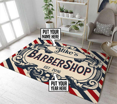 Personalized Barbershop Rug 05789