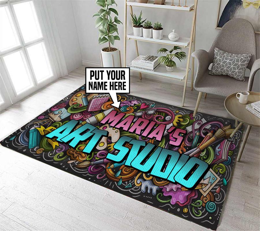 Personalized Art Studio Rug 06449