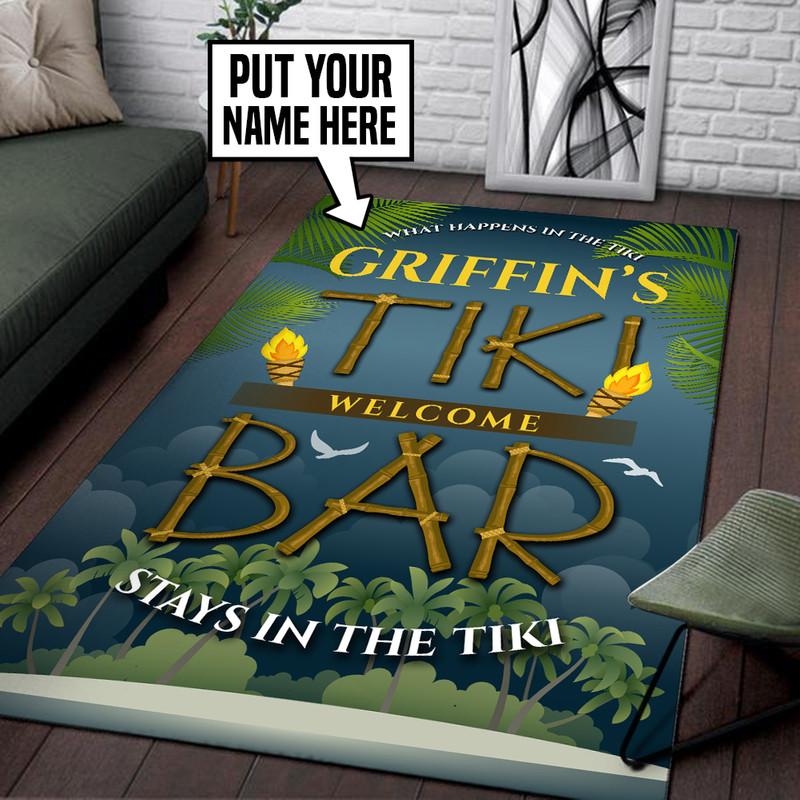 Personalized Tiki Bar Rug 05892