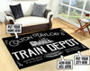 Personalized Train Depot Rug 06313