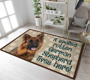 A Spoiled Rotten German Shepherd Lives Here Rug 05872