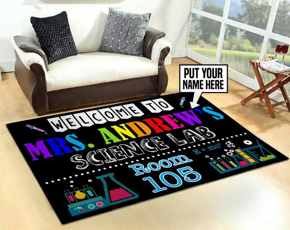Personalized Science Teacher Rug 05587