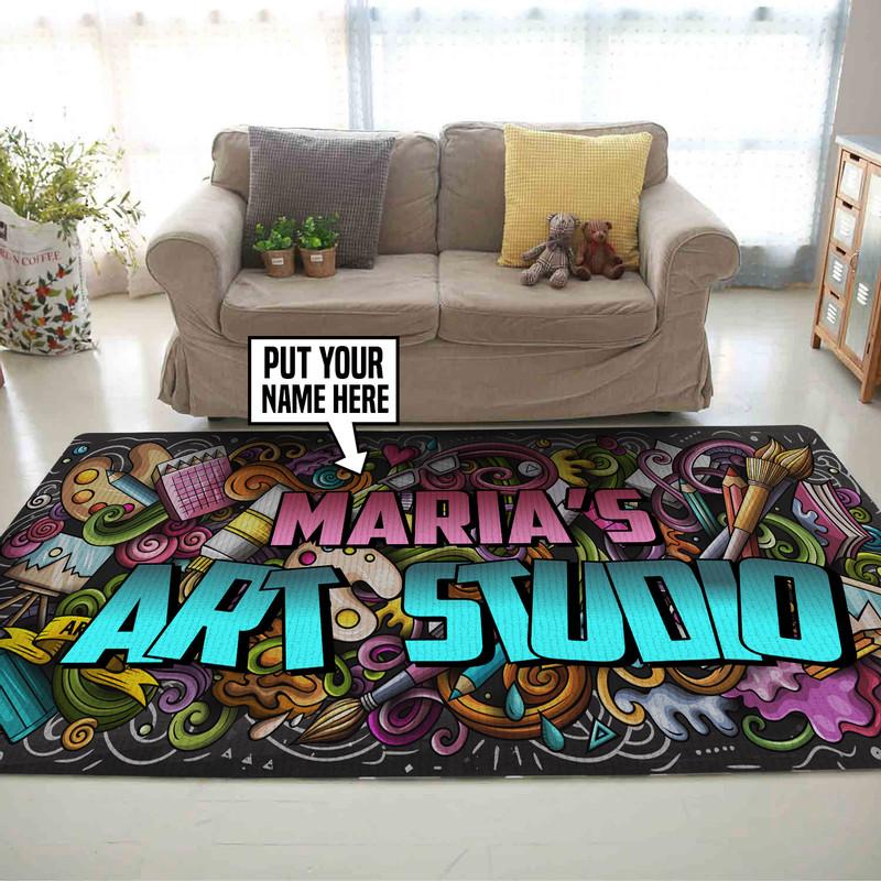 Personalized Art Studio Rug 06449