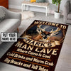 Personalized Hunter Man Cave Rug 06298