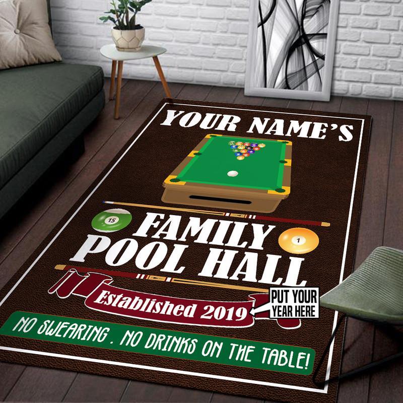 Personalized Family Pool Rug 05964