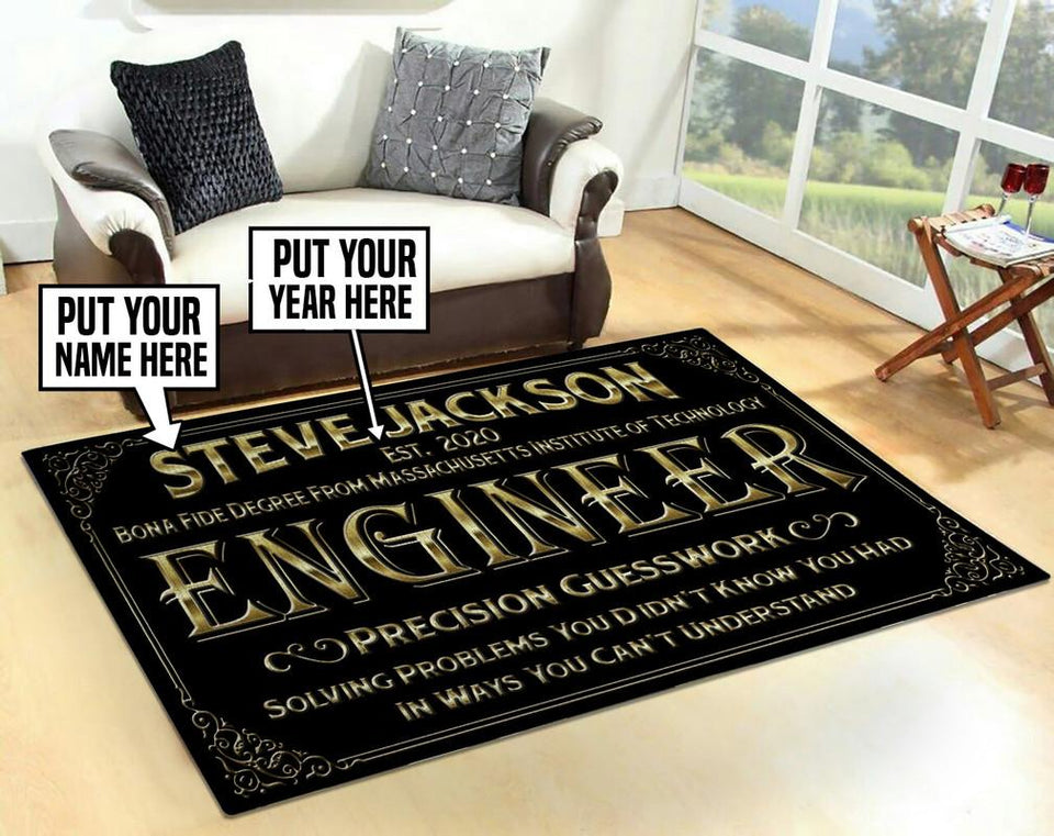 Personalized Engineer Rug 06416