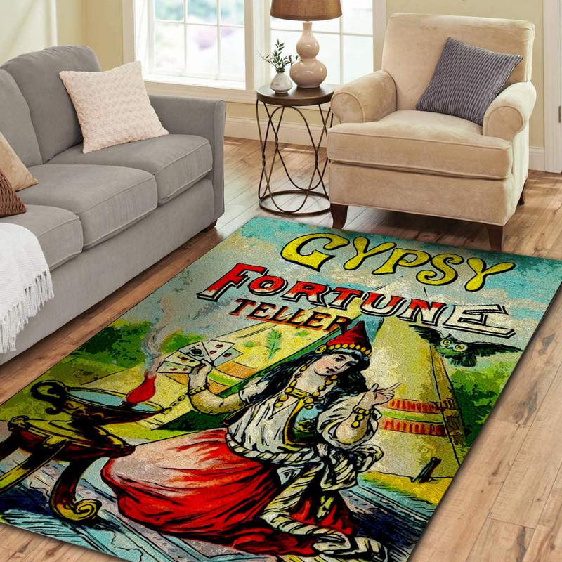 Gypsy Fortune Teller Vintage Rug 07083