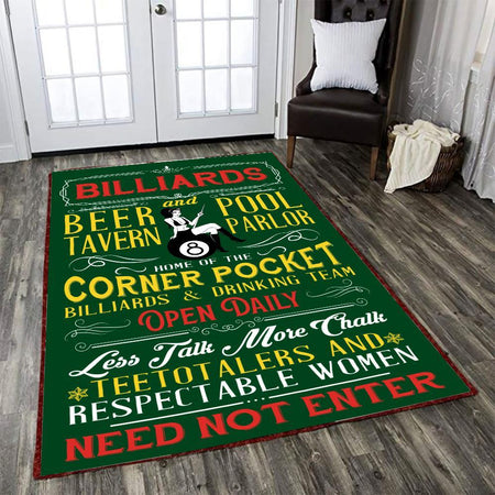 Billiard Pool Room Rug 06053