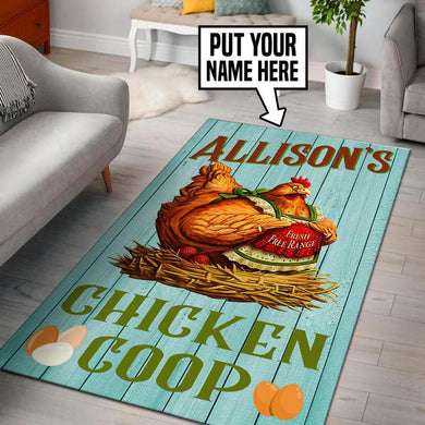 Personalized Chicken Coop Rug 05294
