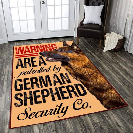 Area Patrolled By German Shepherd Security Co. Rug 05870