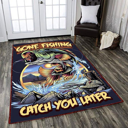 Gone Fishing Catch You Later Rug 06584