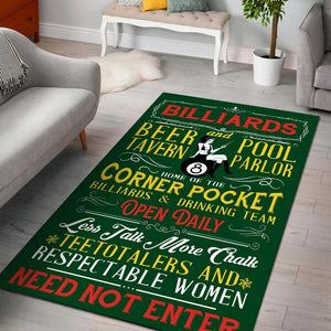 Billiard Pool Room Rug 06053