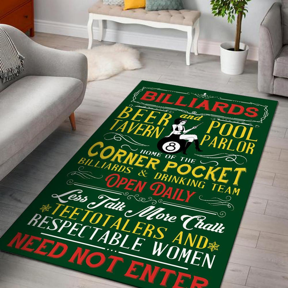 Billiard Pool Room Rug 06053