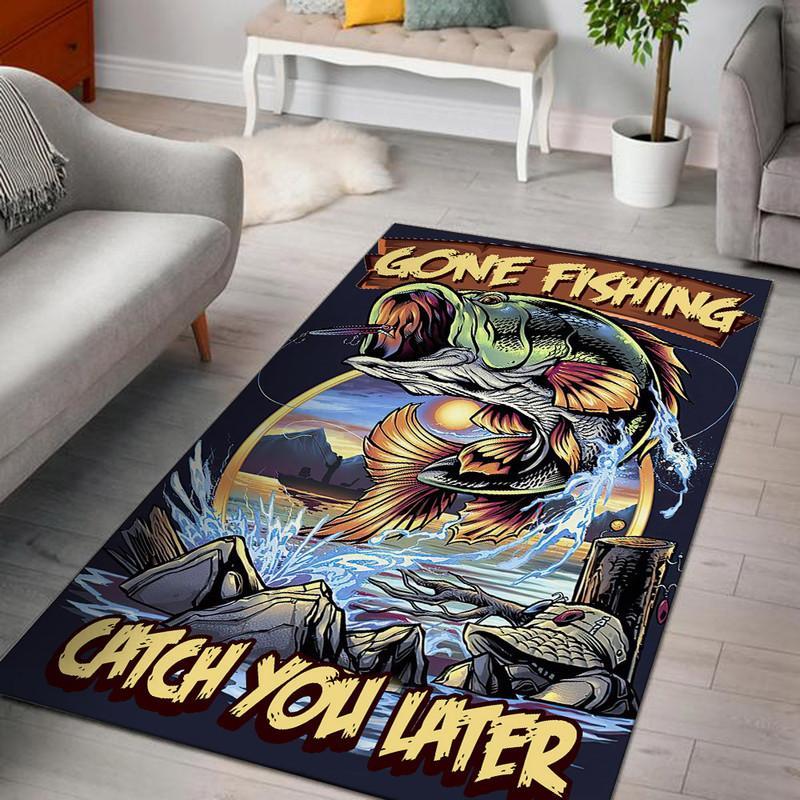 Gone Fishing Catch You Later Rug 06584