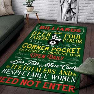Billiard Pool Room Rug 06053