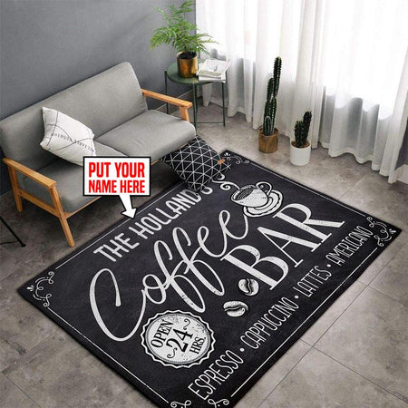 Personalized Coffee Bar Rug 07076