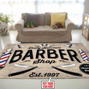 Personalized Barber Shop Rug 05607